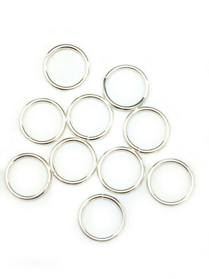 18 Gauge 925 Sterling Silver Open Jump Ring Round Inside dimension 2.5 - 13.0 mm