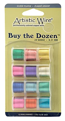 Artistic Wire Tarnish Resistant Colored Copper Wire, Buy-The-Dozen, 12 spools