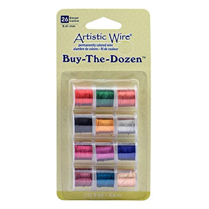 Artistic Wire Tarnish Resistant Colored Copper Wire, Buy-The-Dozen, 12 spools