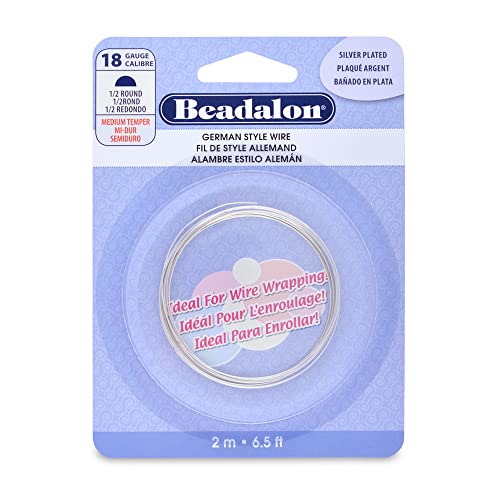 Beadalon German Style Wire, Half Round