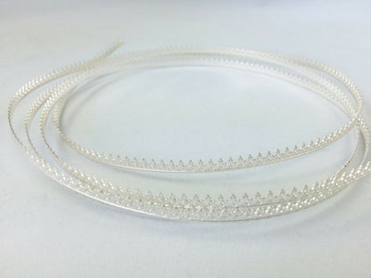 Inverted Heart 935 Argentium® Silver Gallery Wire, Hard 1 5 Feet Strip Bezel