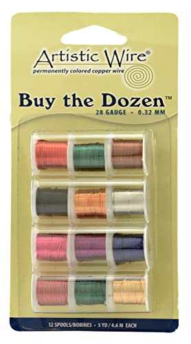 Artistic Wire Tarnish Resistant Colored Copper Wire, Buy-The-Dozen, 12 spools