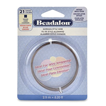 Beadalon German Style Wire, Square