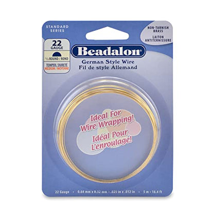 Beadalon German Style Wire, Half Round