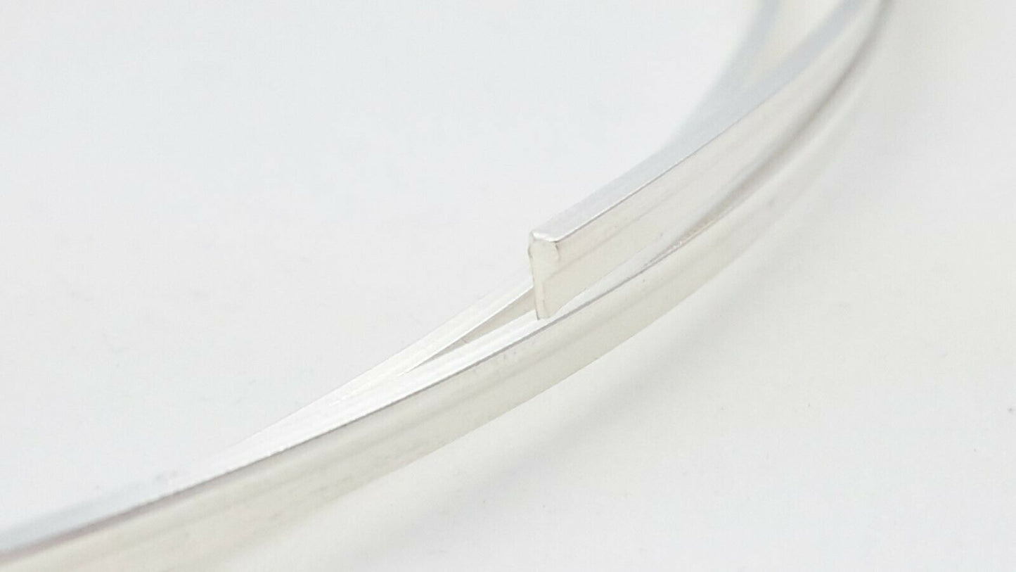 925 Sterling Silver Stepped Bezel Wire Line Fancy Pattern Jewelry Wrapping