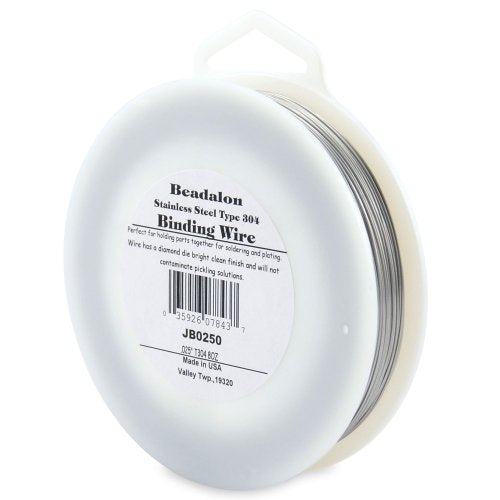 Beadalon Binding Wire .025-Inch T304 Stainless Steel, 0.8-Ounce