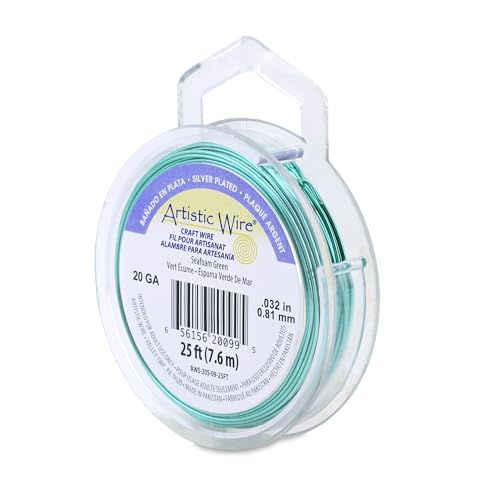 Artistic Wire, 18 Gauge / 1.0 mm Silver Plated Tarnish Resistant Colored Copper