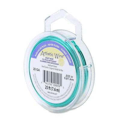 Artistic Wire, 18 Gauge / 1.0 mm Silver Plated Tarnish Resistant Colored Copper