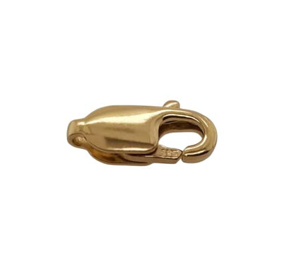 14K Solid Yellow Gold Oval Lobster Clasp Made in Italy