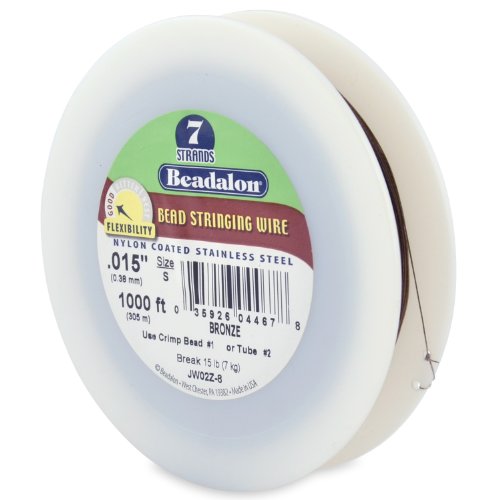 Beadalon 7-Strand 0.015" (0.38 mm) 1000 ft (305 m) Bronze Bead Stringing Wire