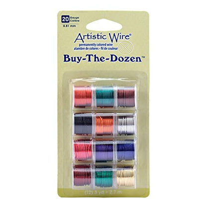 Artistic Wire Tarnish Resistant Colored Copper Wire, Buy-The-Dozen, 12 spools