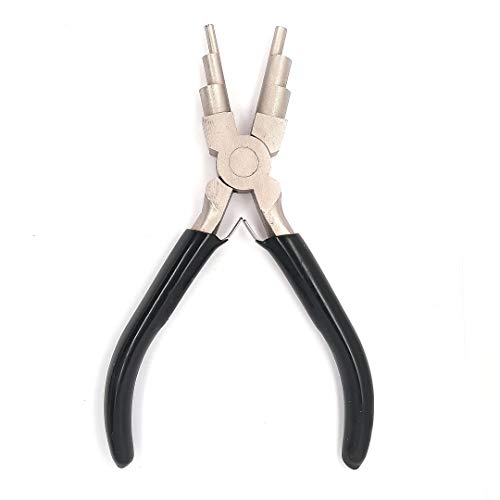 6-in-1 Bail Making Pliers Looping Pliers 6 Step Loop sizes 3 - 10mm Carbon Steel Double Leaf Spring Jewelry Making Supplies