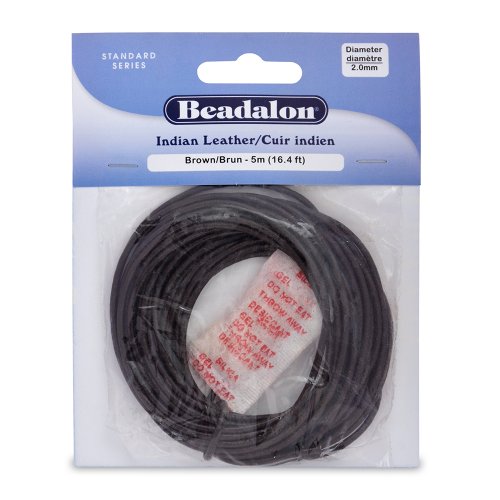 Beadalon Indian Leather 2.0mm Brown, 5-Meter