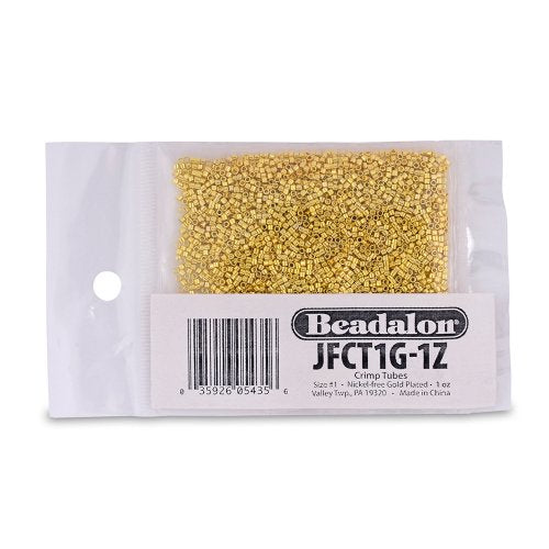 Beadalon Crimp 1.3 mm Tube, Gold