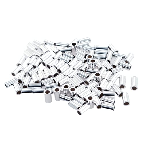 925 Sterling Silver Tube Crimp Beads (100pcs)