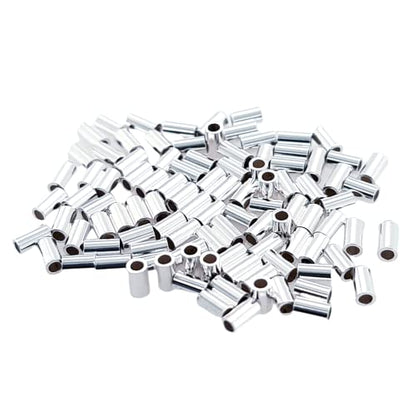 925 Sterling Silver Tube Crimp Beads (100pcs)