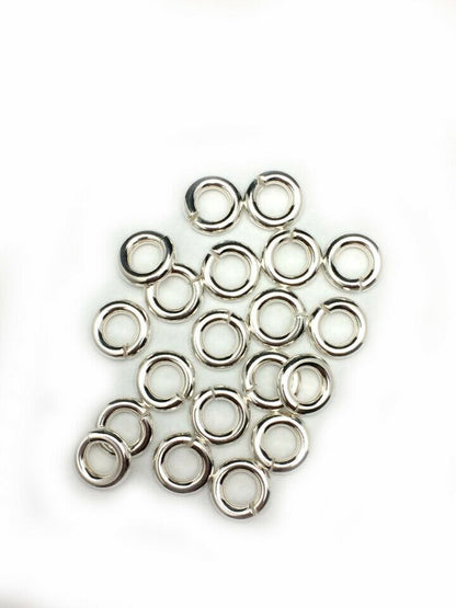 14 Gauge 925 Sterling Silver Open Jump Ring Round Inside dimension 3.5 - 13.0 mm