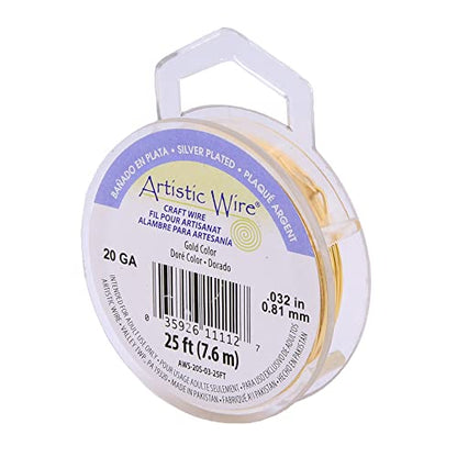 Artistic Wire 20 Gauge Wire, Gold Color, 25-Feet (Parent)