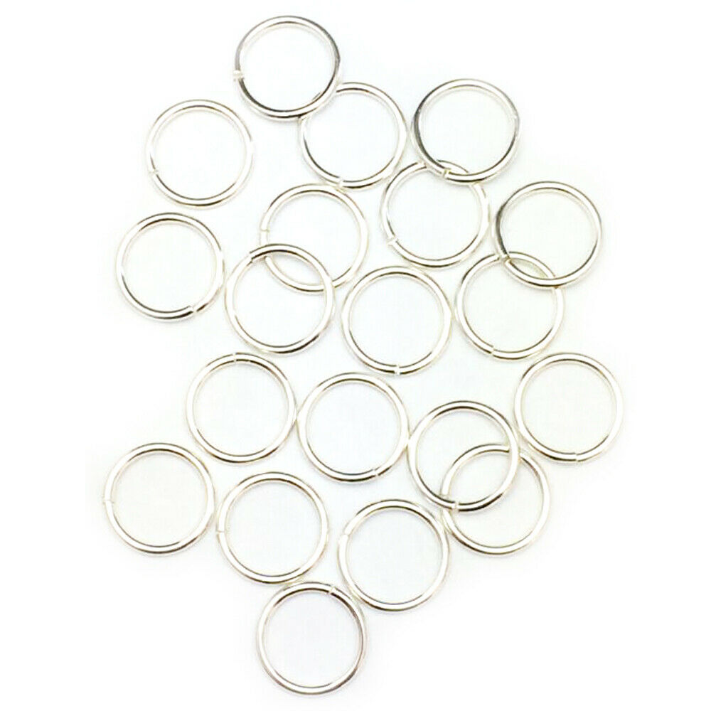 18 Gauge 925 Sterling Silver Open Jump Ring Round Inside dimension 2.5 - 13.0 mm