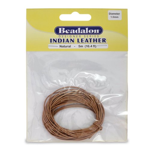 Beadalon Indian Leather 1.0mm Natural, 5-Meter