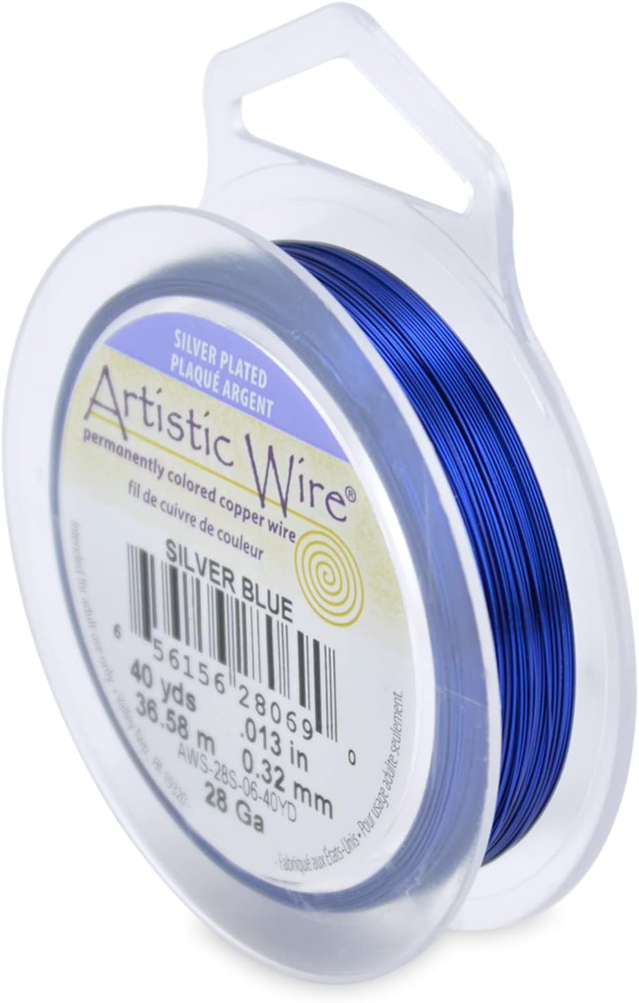 Artistic Wire, 18 Gauge / 1.0 mm Silver Plated Tarnish Resistant Colored Copper